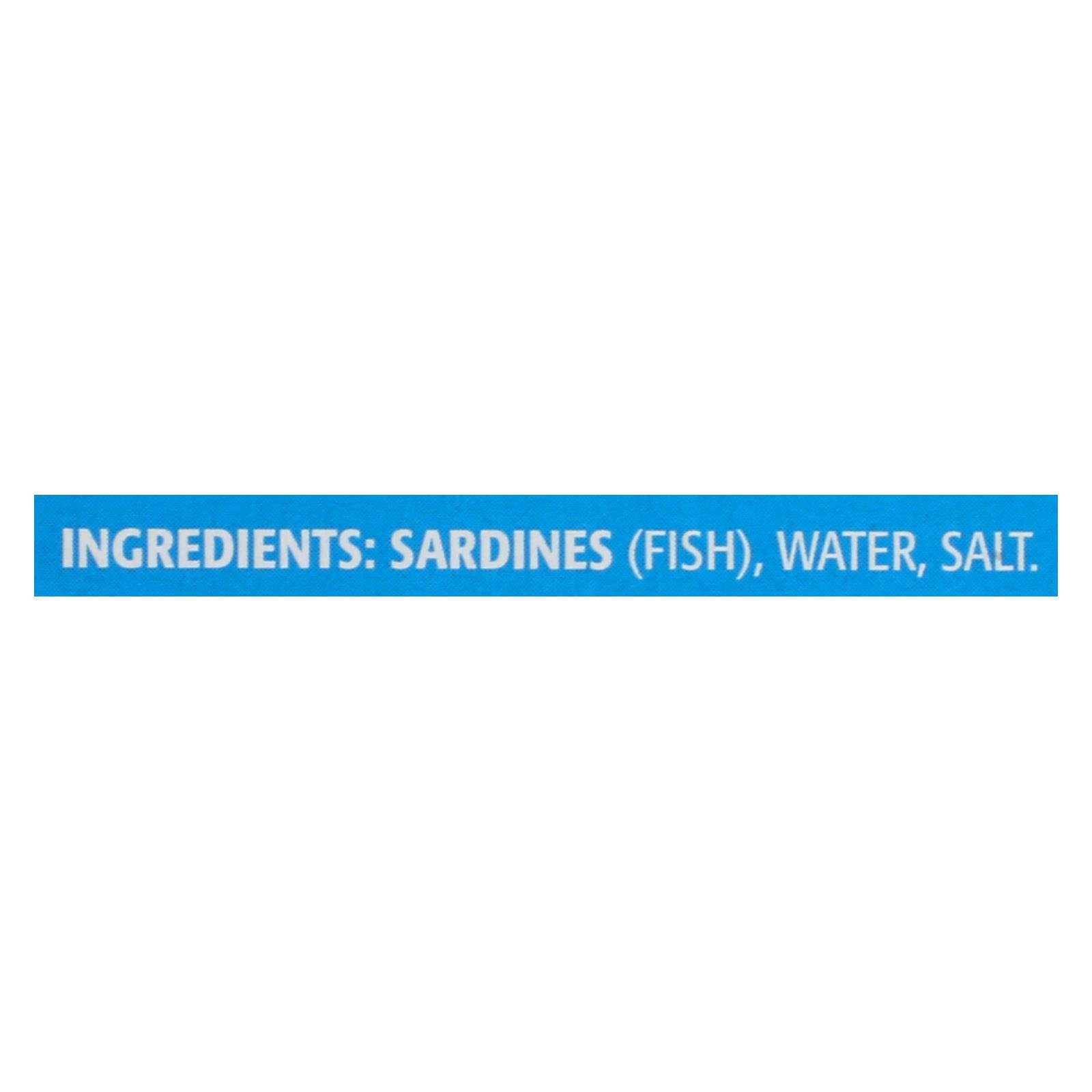 Season Brand Sardines, Skinless And Boneless, In Water, Salt Added, 3.75 Oz, Case Of 12 - Image 2