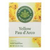 Traditional Medicinals Pau D'arco Herbal Tea, 16 Tea Bags, Case Of 6
