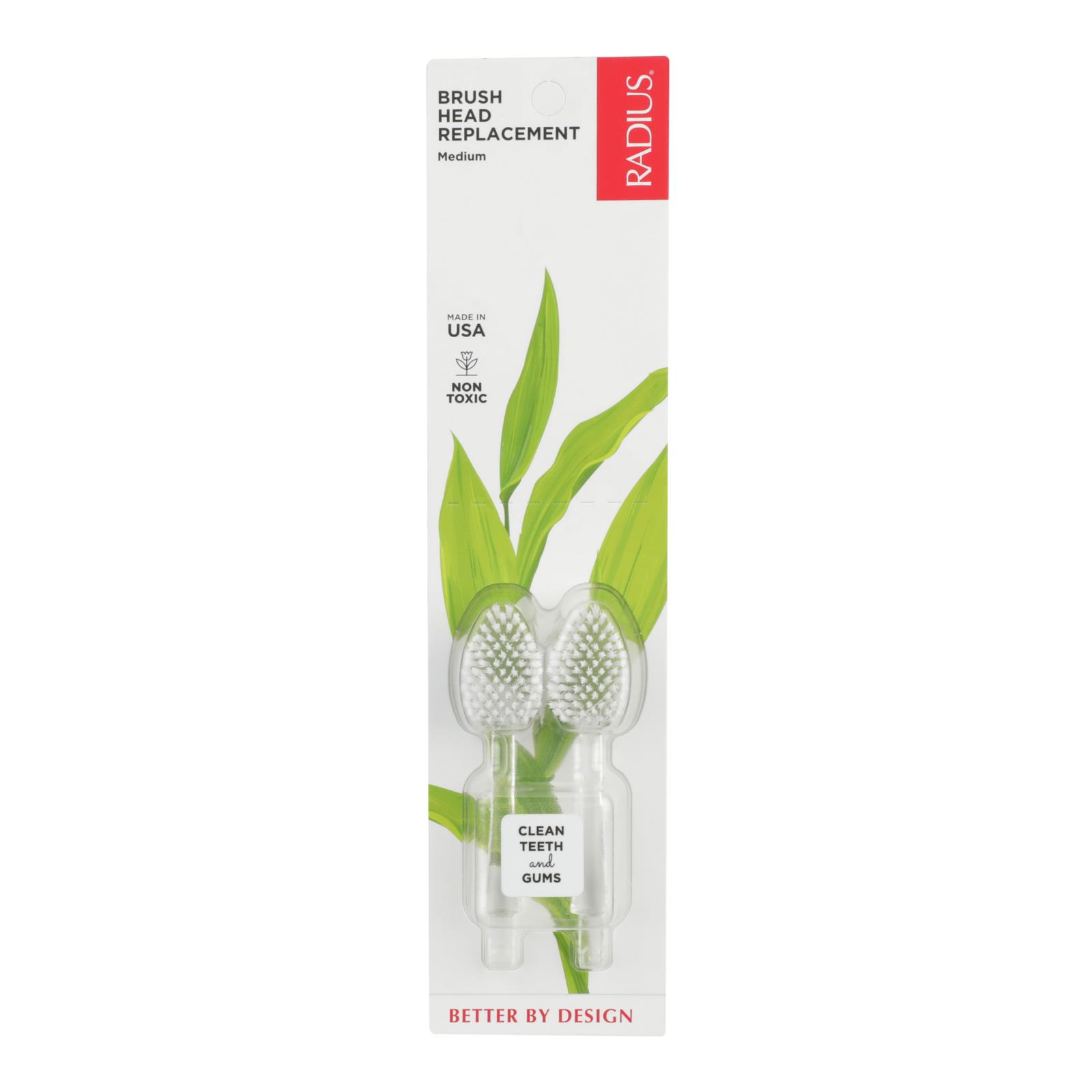 Radius, Intelligent Source Toothbrush Replacement Heads, Pack Of 2 (heads Only), Medium, Case Of 6