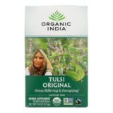Organic India Tulsi Tea Original, 18 Tea Bags, Case Of 6
