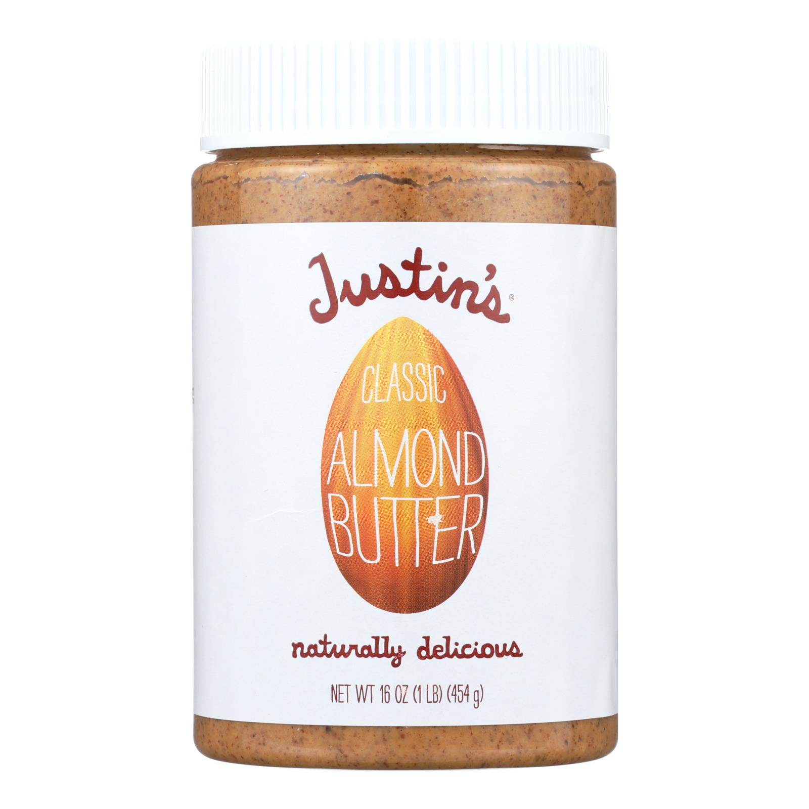 Justin's Nut Butter Almond Butter, Classic, Case Of 6, 16 Oz.
