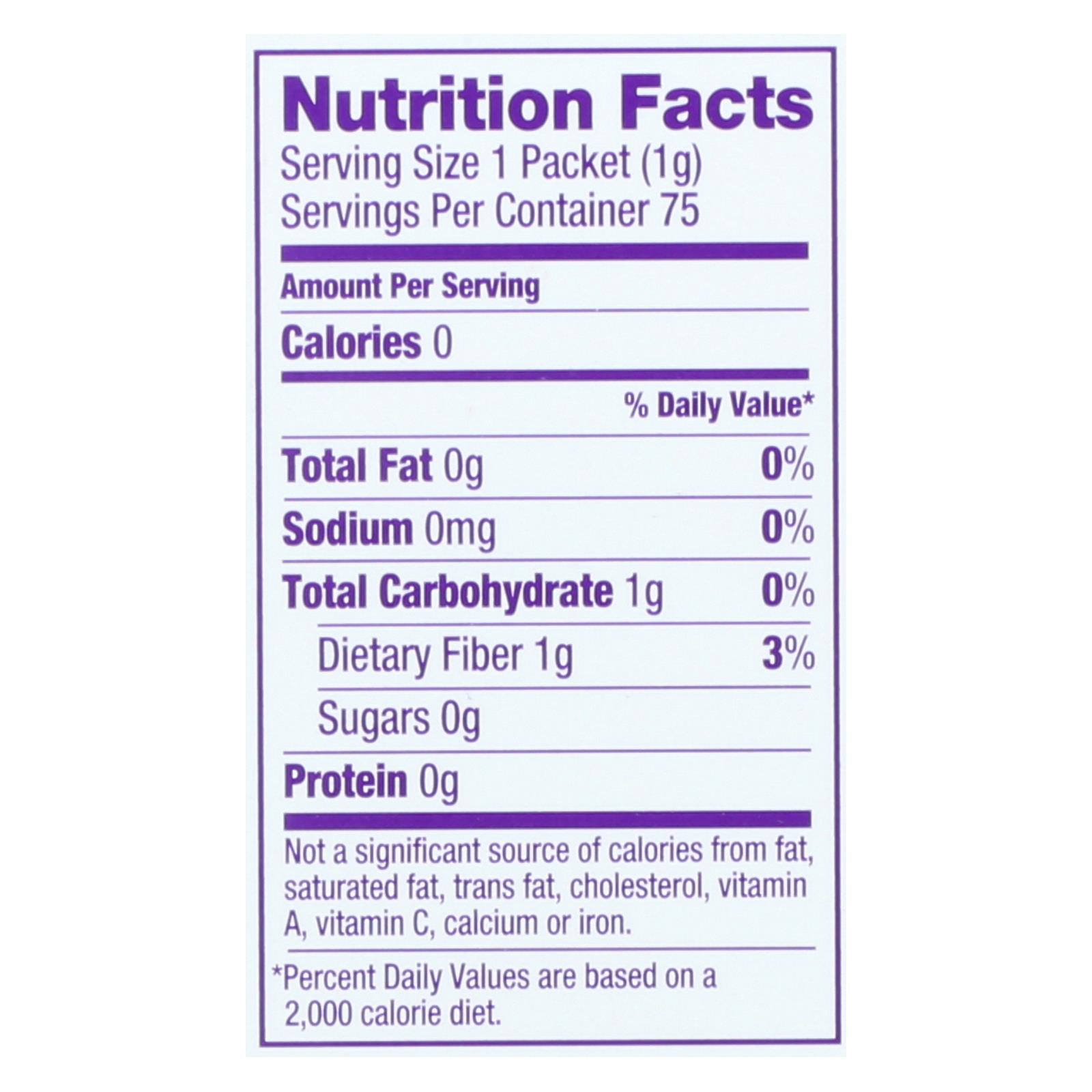 Wholesome Sweeteners Stevia, Organic, 75 Count, Case Of 6 - Image 2