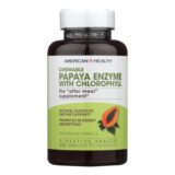 American Health, Papaya Enzyme With Chlorophyll Chewable, 250 Tablets