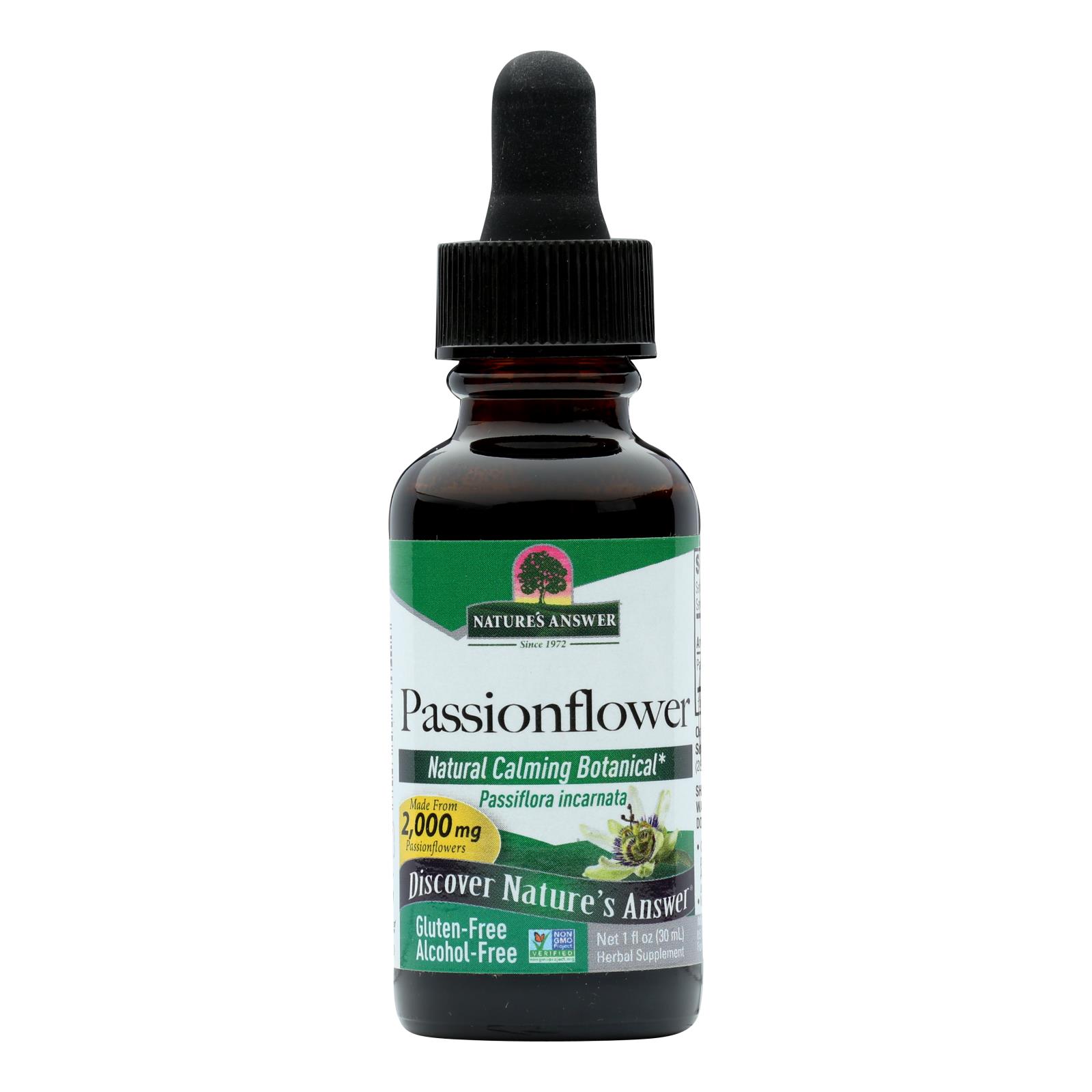 Nature's Answer, Passionflower Herb Alcohol Free, 1 Fl Oz
