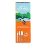 World Centric Assorted Corn Starch Flatware, Case Of 12, 24 Count