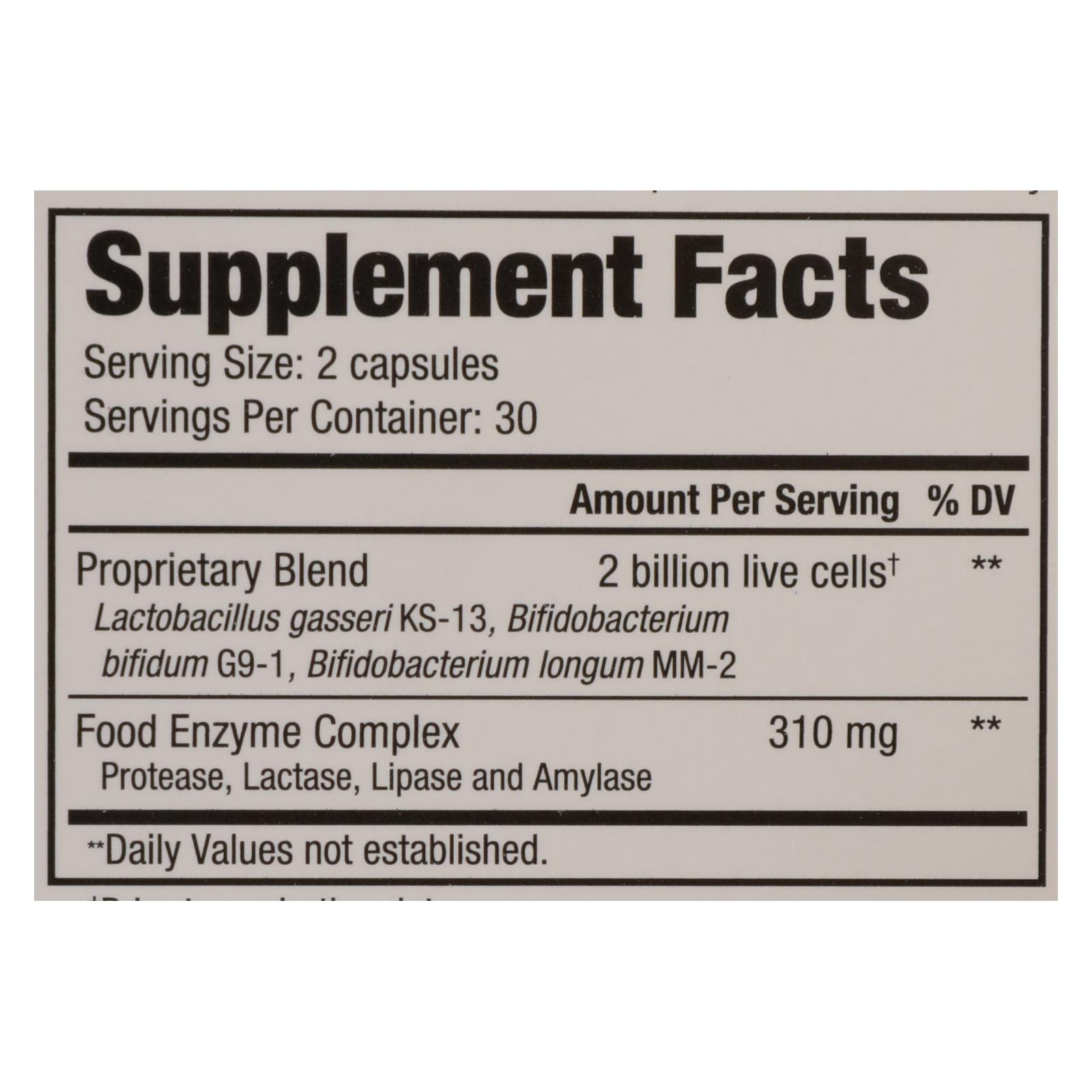 Kyolic, Kyo-dophilus With Enzymes Digestion, 60 Capsules - Image 2