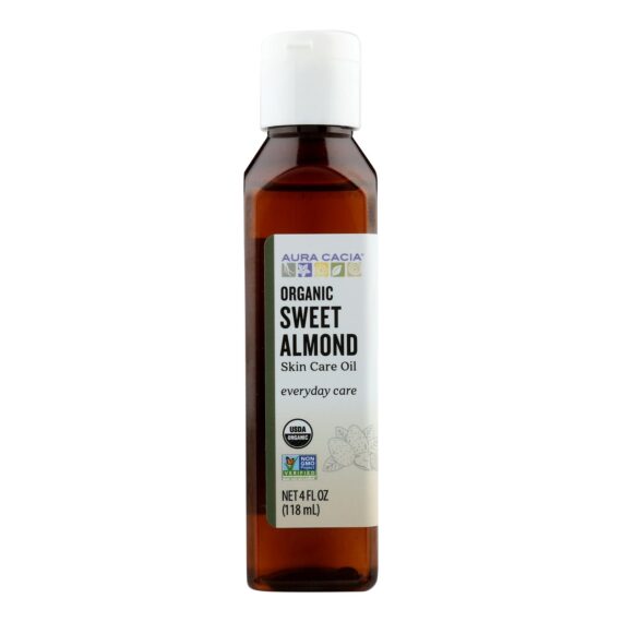 Aura Cacia, Organic Aromatherapy Sweet Almond Oil, 4 Fl Oz
