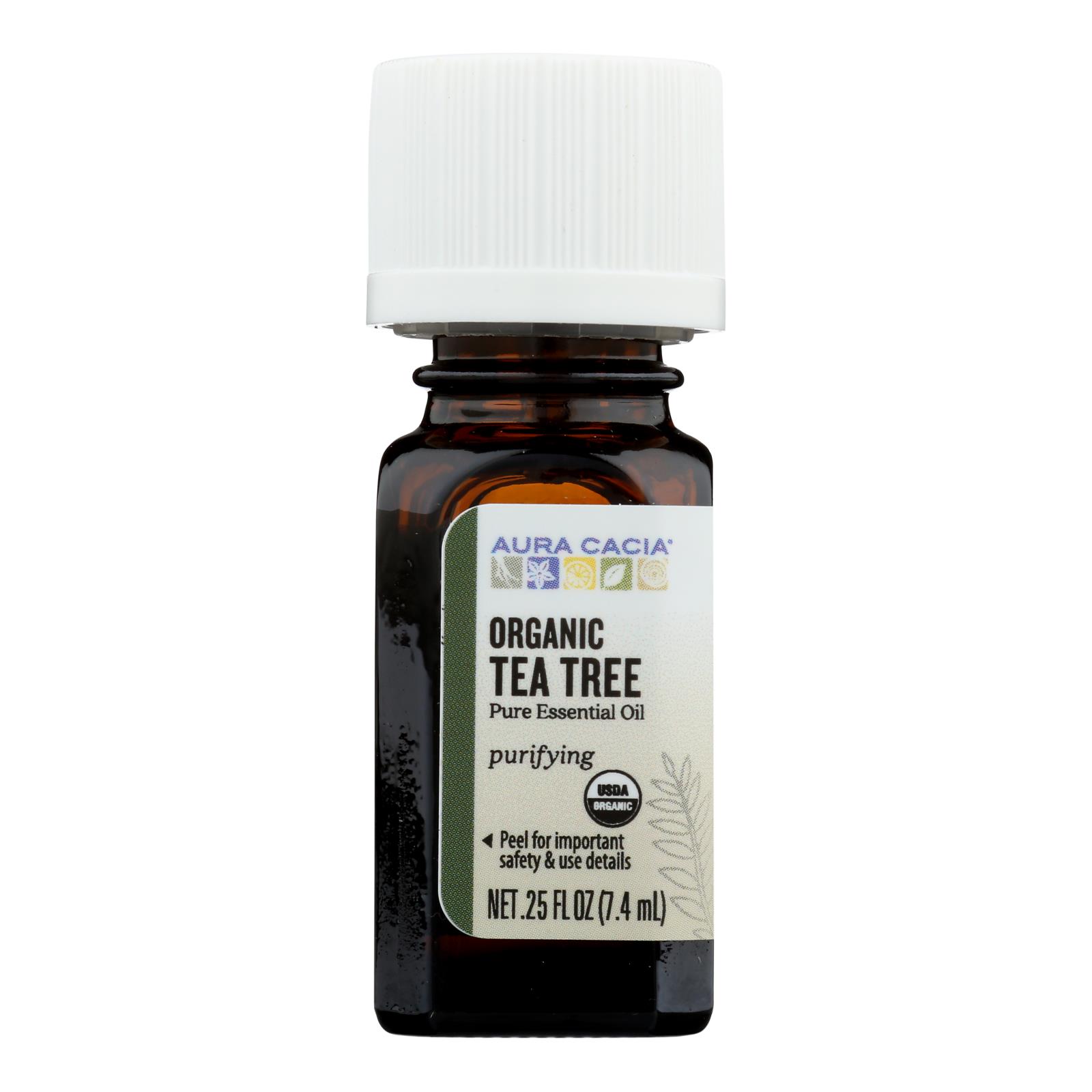 Aura Cacia, Organic Essential Oil, Tea Tree, .25 Oz