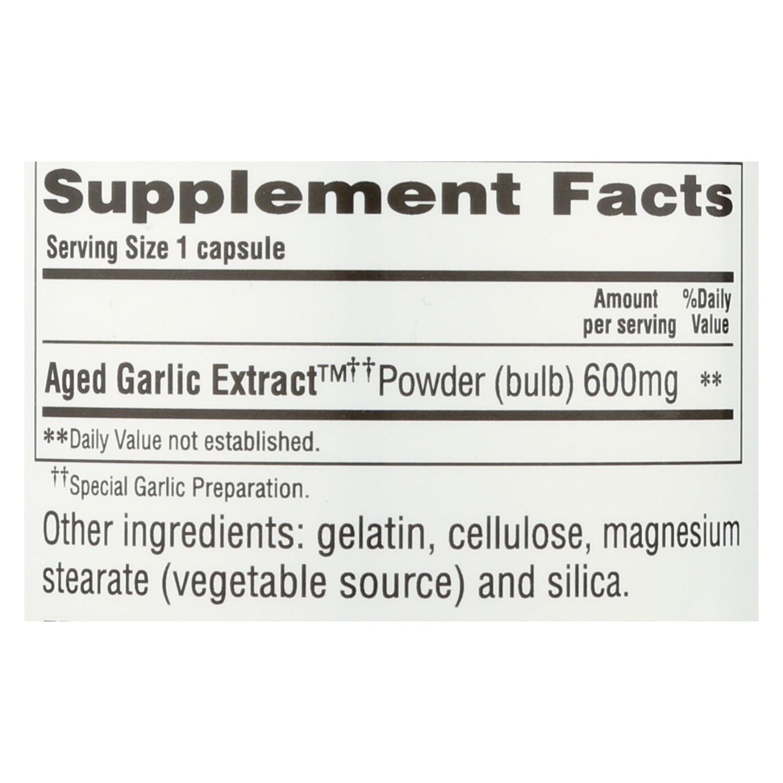 Kyolic, Aged Garlic Extract Cardiovascular Extra Strength Reserve, 120 Capsules - Image 2
