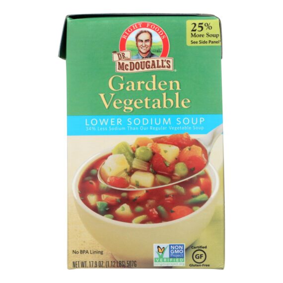Dr. Mcdougall's Garden Vegetable Lower Sodium Soup, Case Of 6, 17.9 Oz.