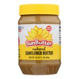 Sunbutter Sunflower Butter, Natural, Case Of 6, 16 Oz.