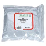 Frontier Herb Peppercorns, Organic, Whole, Black, Tellicherry Grade, Bulk, 1 Lb