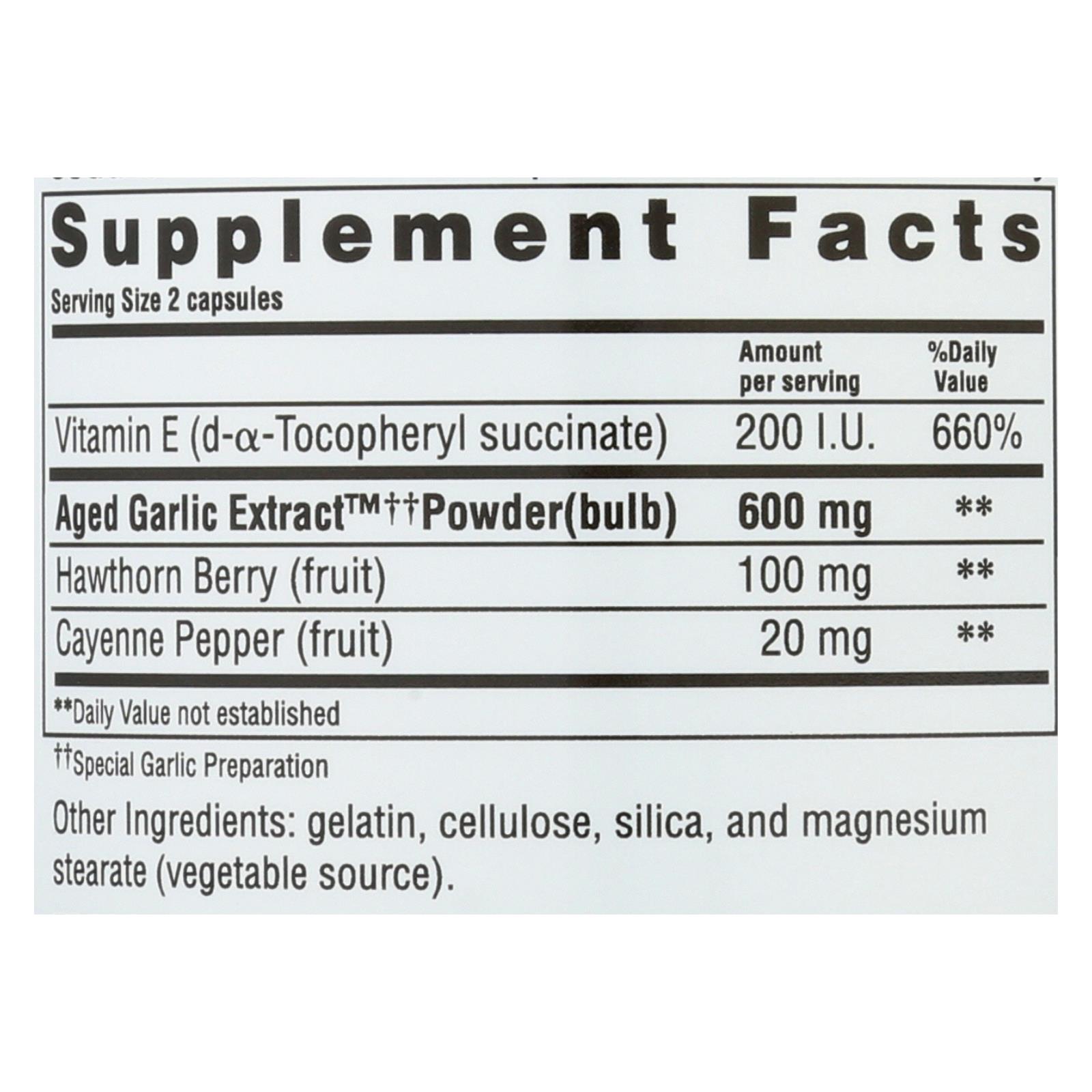 Kyolic, Aged Garlic Extract Circulation Formula 106, 300 Capsules - Image 2