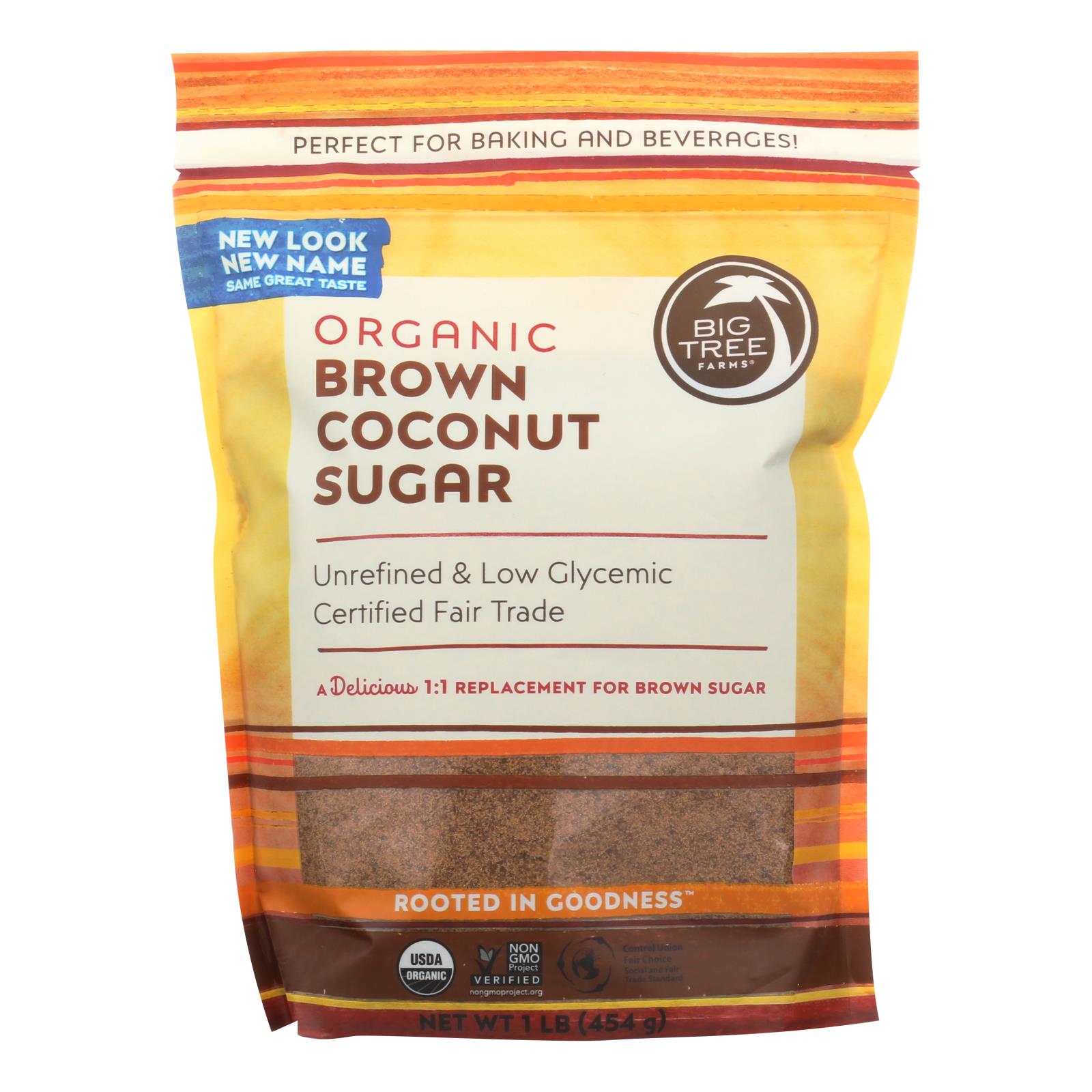 Big Tree Farms Coconut Palm Sugar, Blonde, Case Of 6, 16 Oz.