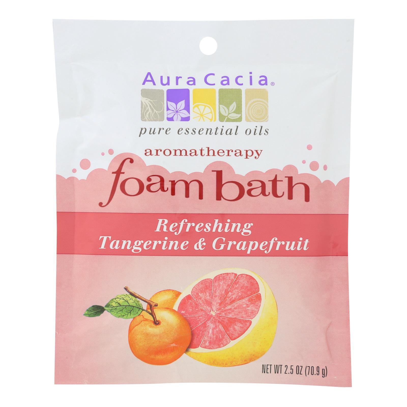 Aura Cacia, Foam Bath Refeshing Tangerine And Grapefruit, 2.5 Oz, Case Of 6