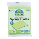 If You Care Sponge Cloths, 100 Percent Natural, 5 Count, Case Of 12