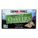 Crown Prince Oysters, Naturally Smoked In Pure Olive Oil, 3 Oz, Case Of 18