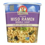 Dr. Mcdougall's Vegan Miso Ramen Soup Big Cup With Noodles, Case Of 6, 1.9 Oz.