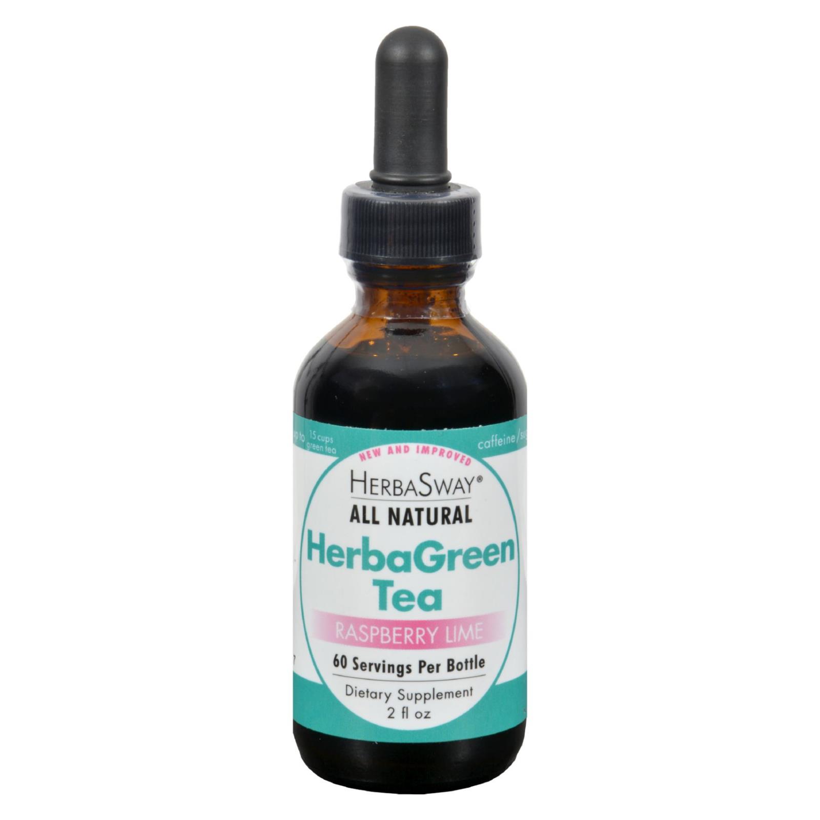 Herbasway Laboratories Herbagreen Tea Raspberry Lime, 2 Fl Oz