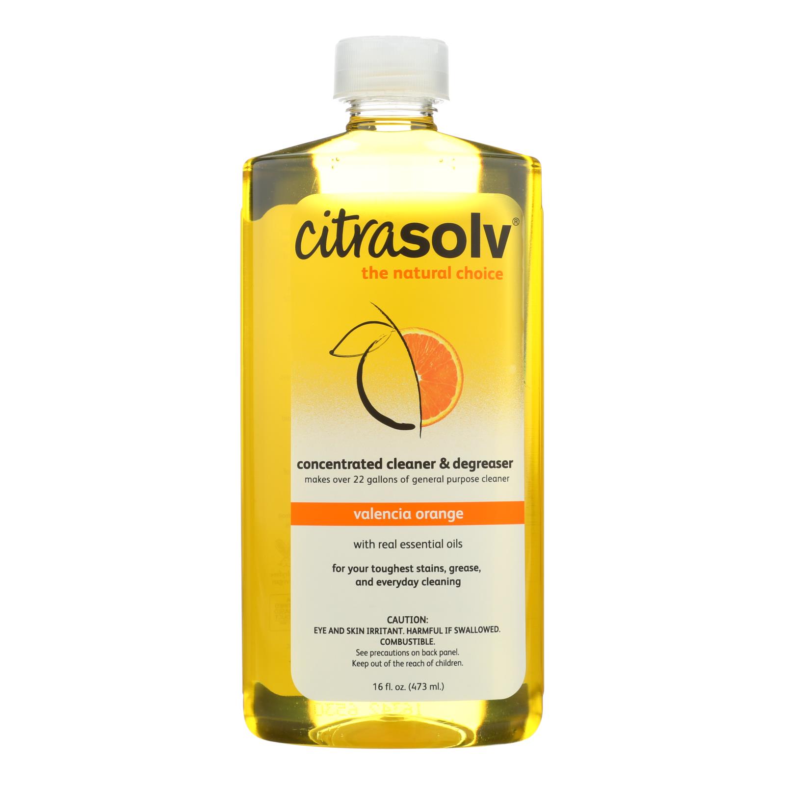 Citrasolv Natural Cleaner And Degreaser Concentrate, Valencia Orange, 16 Oz