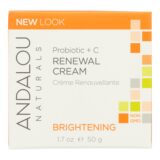 Andalou Naturals Renewal Cream Brightening Probiotic Plus C, 1.7 Fl Oz