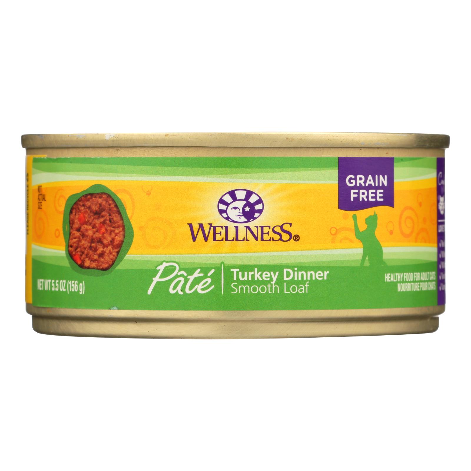 Wellness Pet Products Cat Food, Turkey Recipe, Case Of 24, 5.5 Oz.