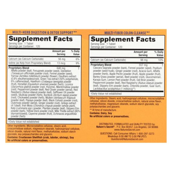 Nature's Secret Ultimate Cleanse Kit, 120 Tablets - Image 2