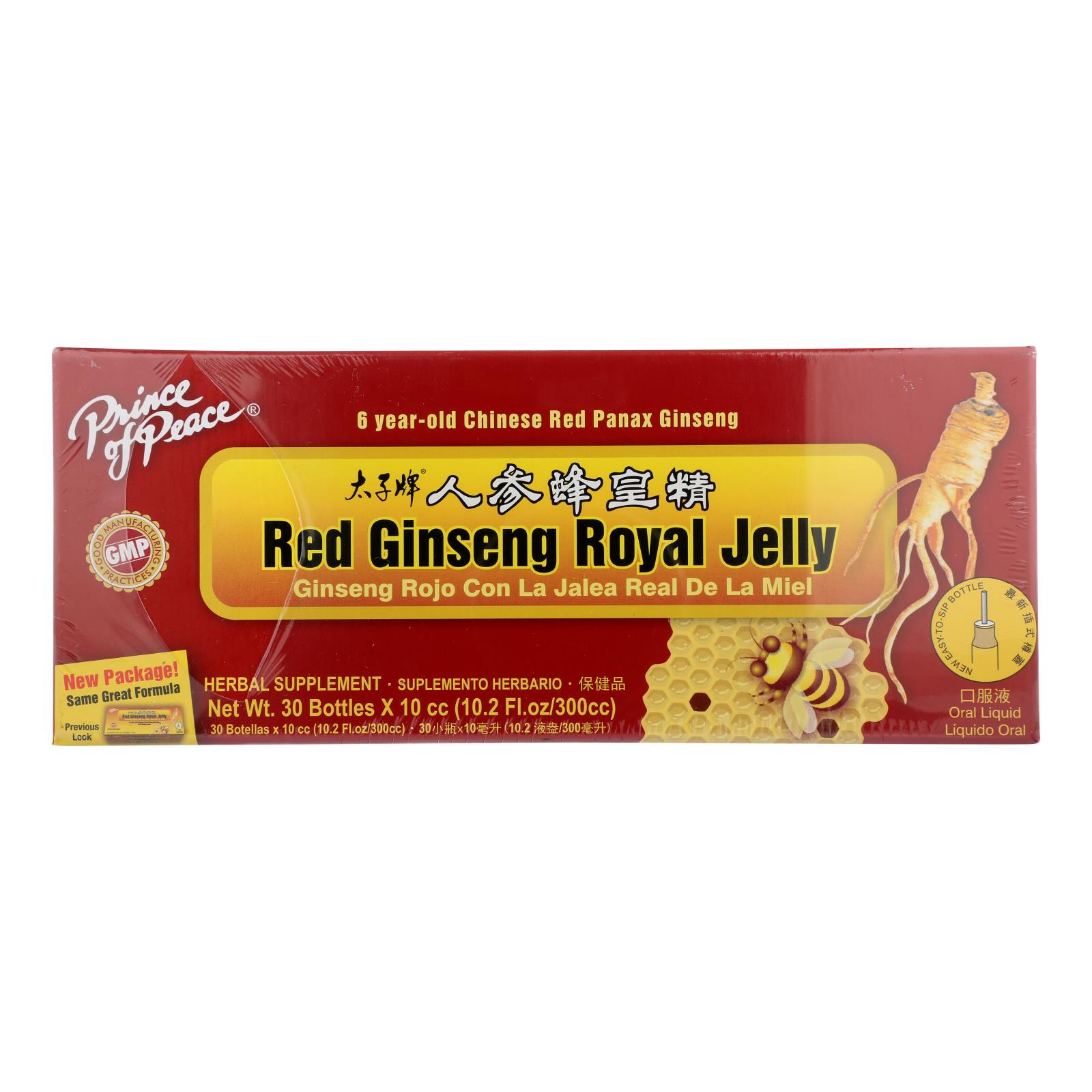 Prince Of Peace Red Ginseng, Royal Jelly, 10 Cc, 30 Count