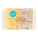 Natural Value Dual Surface Cellulose Sponges, Case Of 24, 4 Count