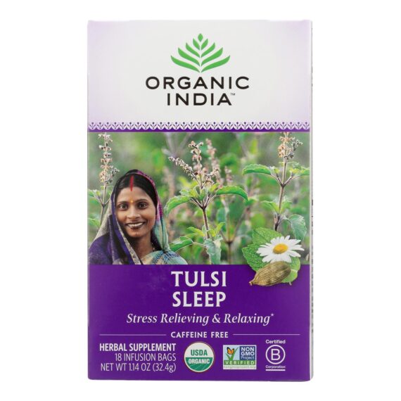 Organic India Tulsi True Wellness Sleep Tea, 18 Tea Bags, Case Of 6