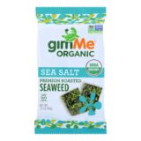 Gimme Organic Seaweed Chips, Sea Salt, Case Of 12, 0.35 Oz.