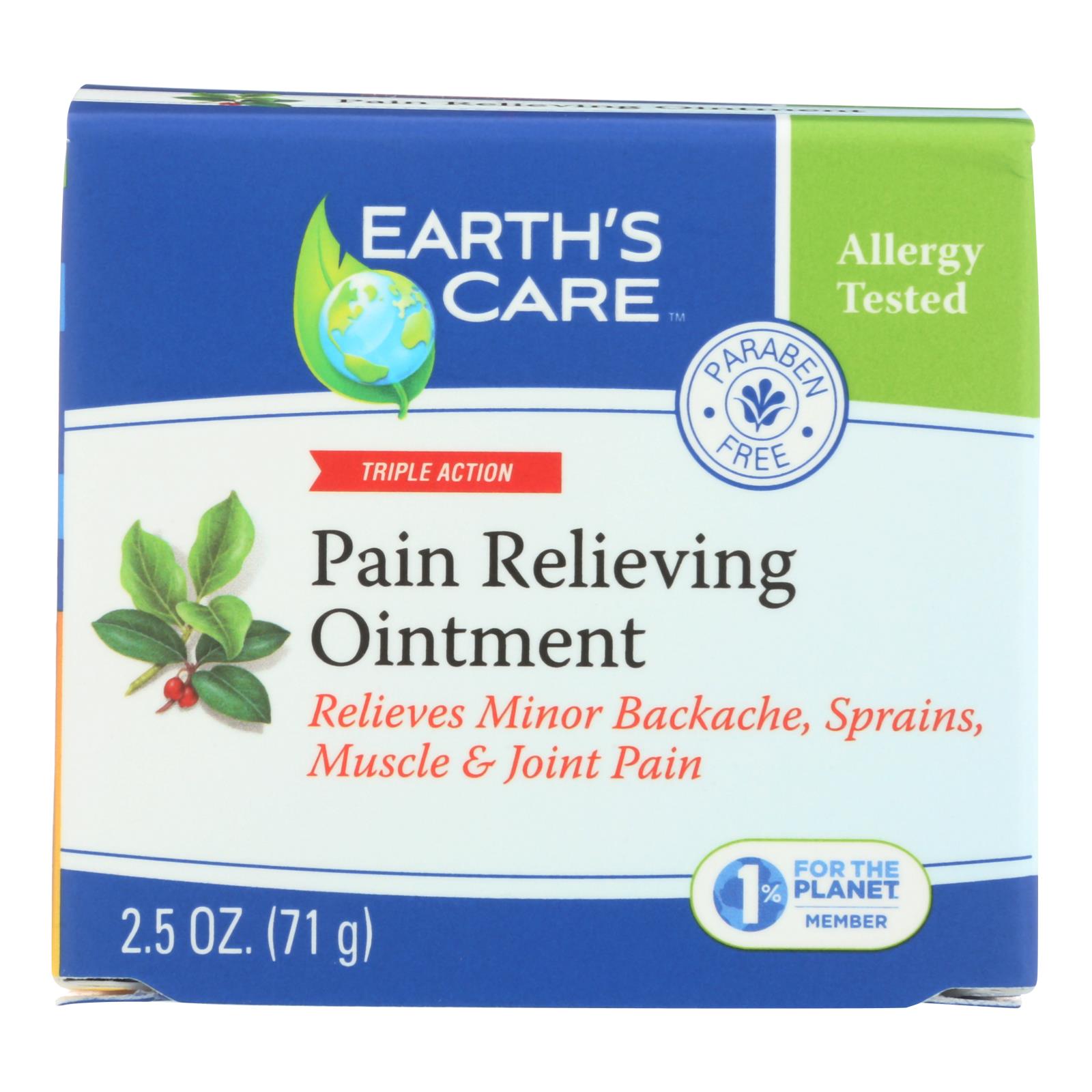 Earth's Care Pain Relieving Ointment, 2.5 Oz