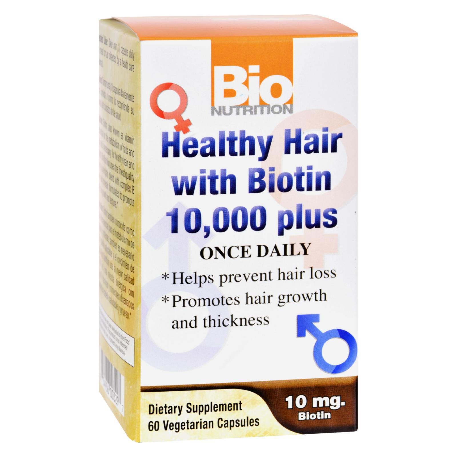 Bio Nutrition, Healthy Hair With Biotin, 60 Ct