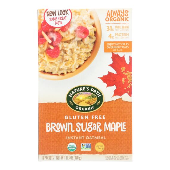 Nature's Path Organic Hot Oatmeal, Brown Sugar Maple, Case Of 6, 11.3 Oz.