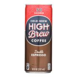 High Brew Coffee Coffee, Ready To Drink, Double Espresso, 8 Oz, Case Of 12