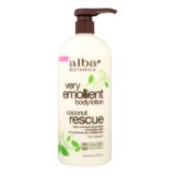 Alba Botanica, Body Lotion, Very Emollient, Coconut Rescue, 32 Oz