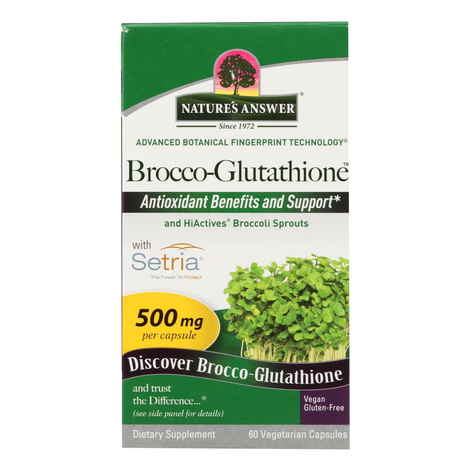 Nature's Answer, Brocco-glutathione, 60 Vegetarian Capsules