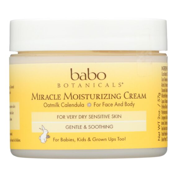 Babo Botanicals, Miracle Cream, Moisturizing, Oatmilk, 2 Oz