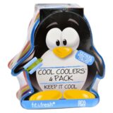 Fit And Fresh Ice Packs, Cool Coolers, Multicolored Penguin, 4 Count