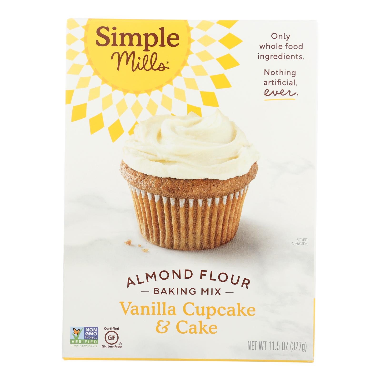 Simple Mills Almond Flour Vanilla Cake Mix, Case Of 6, 11.5 Oz.