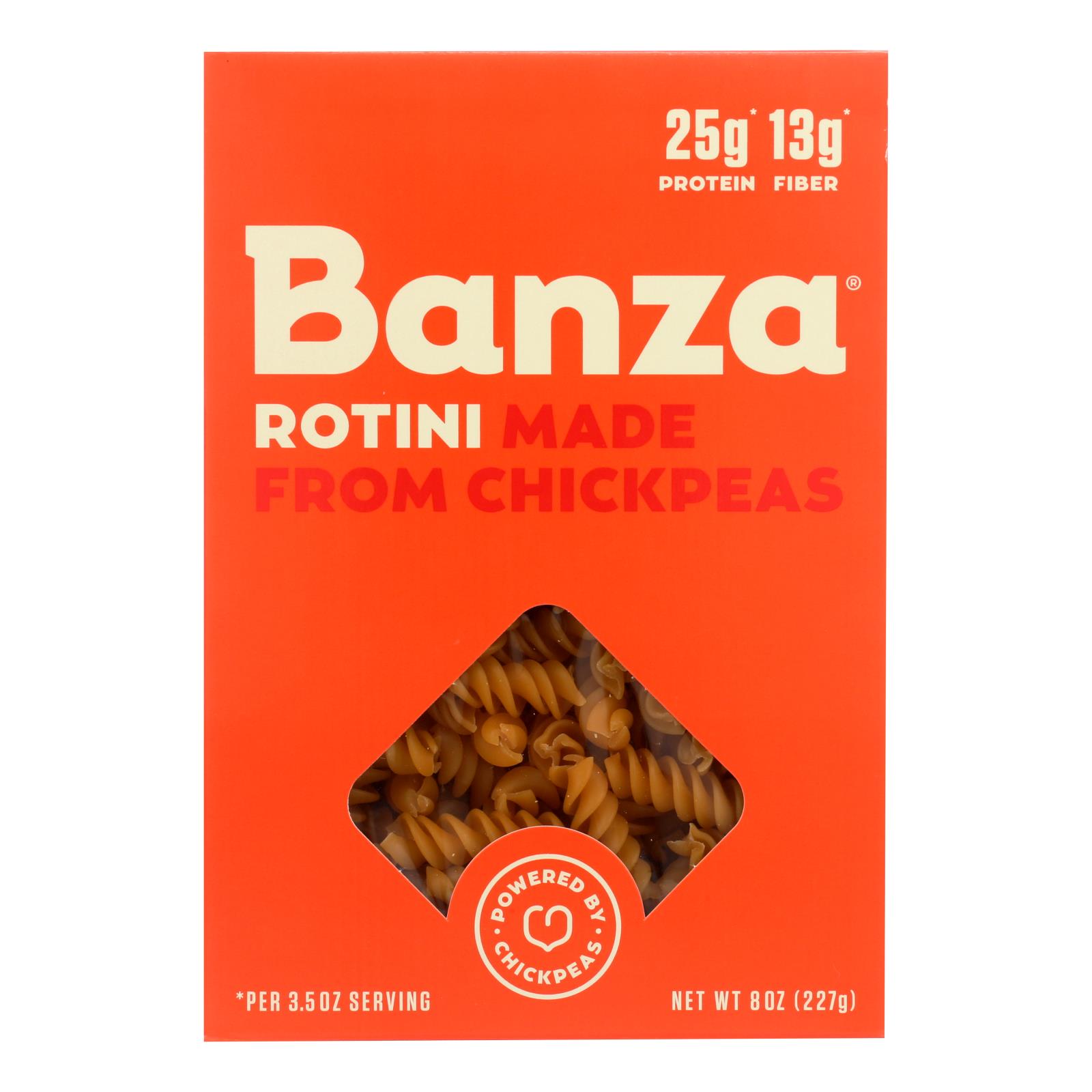 Banza, Pasta Chickpea Rotini, Case Of 6, 8 Oz.