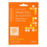 Andalou Naturals Instant Brighten & Tighten Facial Mask, Vitamin C, Case Of 6, 0.6 Fl Oz