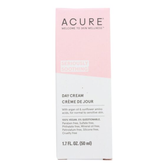 Acure Sensitive Facial Cream, Argan Oil And Sunflower Amino Acids, 1.75 Fl Oz.