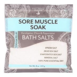 Soothing Touch Bath Salts, Muscle Soak, Case Of 6, 8 Oz